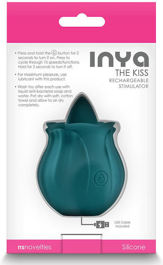 Ns Novelties Inya The Kiss Clitoral Vibrator Clitoral Stimulator 7.8cm Dark Teal