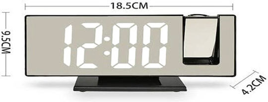 Gaosiio Tischuhr Digital LED Schwarz DS-3618LP