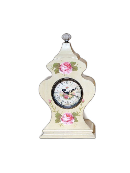 Tabletop Clock Wooden 20x36cm CAV6754