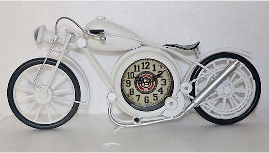 Zaros Zaros Tabletop Clock with Indicators Metal White CL264