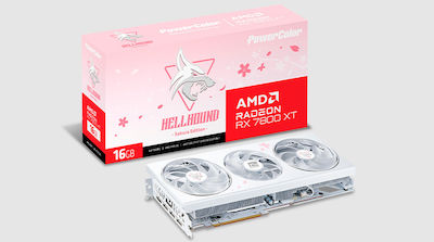 PowerColor Radeon RX 7800 XT 16GB GDDR6 Hellhound Sakura Κάρτα Γραφικών