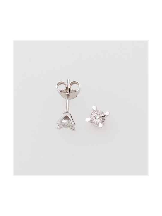 18K White Gold Earrings with Diamond LE138