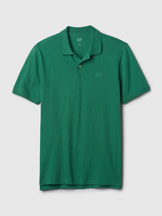 Green Gap Logo Pique Polo Shirt Irish Clover