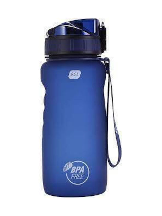 CressiSub H2o Frosted Water Bottle Plastic 600ml Blue