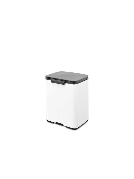 Brabantia Κάδος Bo Απορριμμάτων Πλαστικός με Αιωρούμενο Καπάκι Λευκός 7lt