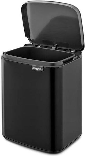Brabantia Plastic Waste Bin with Floating Lid Black 7L