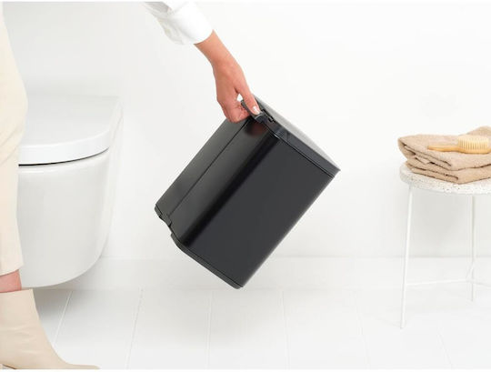 Brabantia Plastic Waste Bin with Floating Lid Black 7L