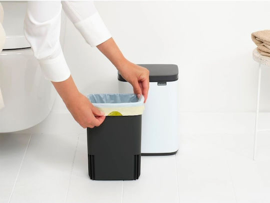 Brabantia BO Trash Bin Waste Bin Plastic with Oscillating Lid White 4lt