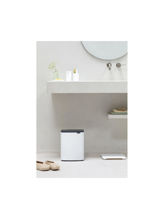 Brabantia Plastic Waste Bin White 12L