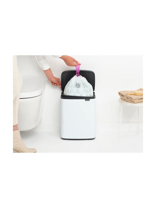 Brabantia Plastic Waste Bin White 12L