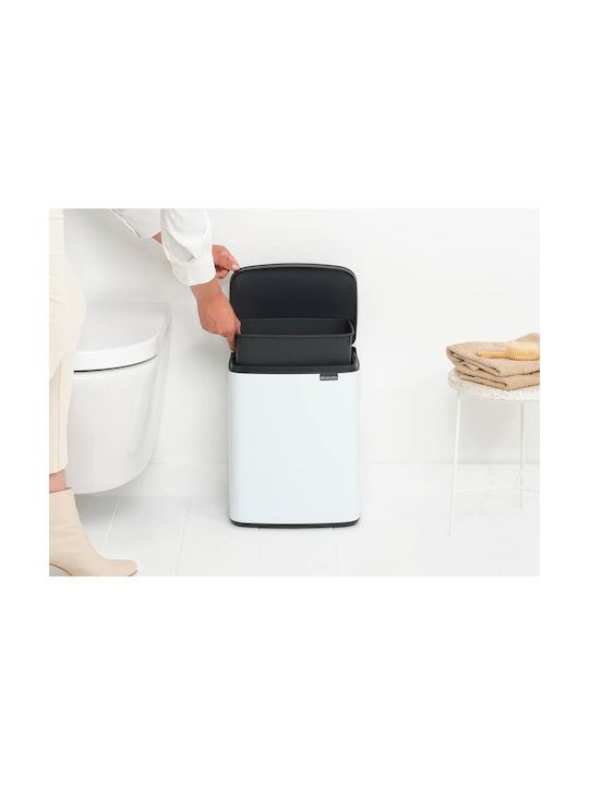 Brabantia Plastic Waste Bin White 12L