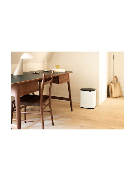 Brabantia Plastic Waste Bin White 12L