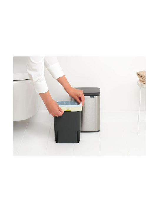 Brabantia Κάδος Απορριμμάτων Πλαστικός Ασημί 4lt