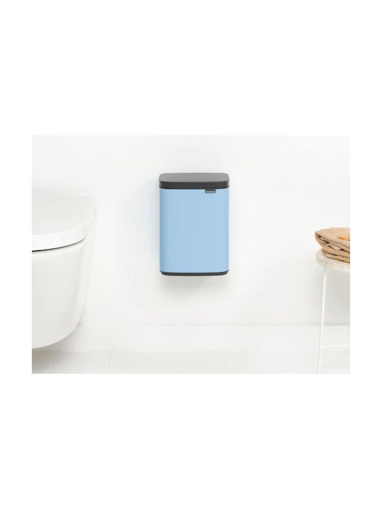 Brabantia Bo Small Waste Bin Plastic with Oscillating Lid Dreamy Blue 4lt