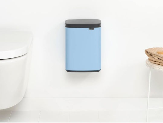 Brabantia Bo Small Waste Bin Plastic with Oscillating Lid Dreamy Blue 4lt