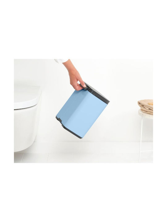 Brabantia Bo Small Waste Bin Plastic with Oscillating Lid Dreamy Blue 4lt