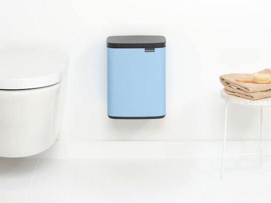 Brabantia Κάδος Bo Απορριμμάτων Πλαστικός Dreamy Blue 7lt