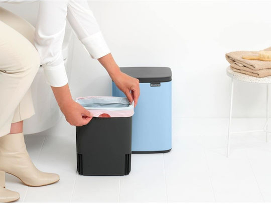 Brabantia Κάδος Bo Απορριμμάτων Πλαστικός Dreamy Blue 7lt