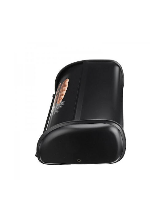 Privilege Panera Cutie de pâine cu capac Metalic Neagră 35.5x23x14.5cm
