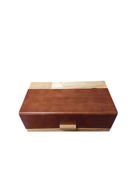 Karvounis Bread Box with Lid Wooden Brown 29x21x13cm