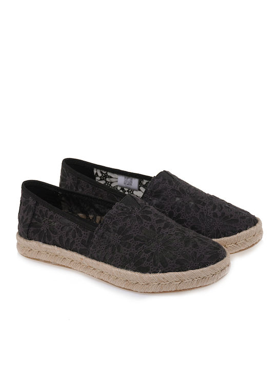 Toms Împletite Espadrile dama în culoarea Negru