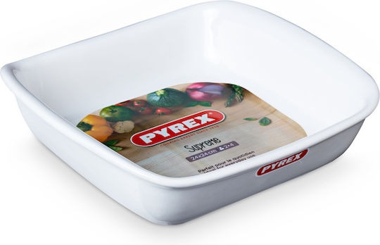 Pyrex Supreme Τετράγωνο Πυρίμαχο Σκεύος Κεραμικό 24x24cm