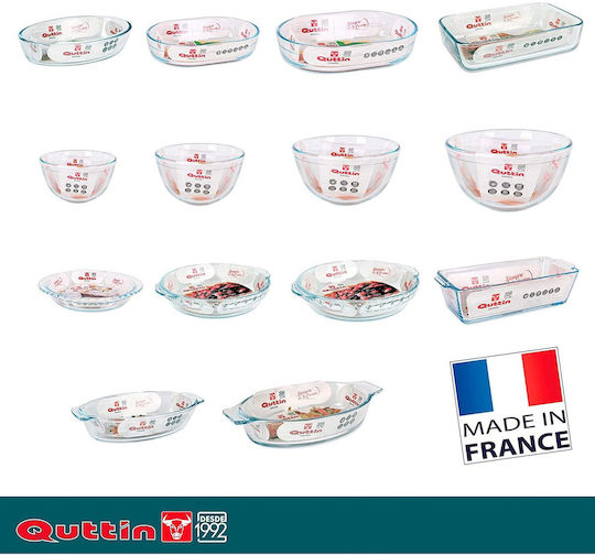 Quttin Glass Round Heat-Resistant Cookware for Tart 20.2x17.8x3.8cm