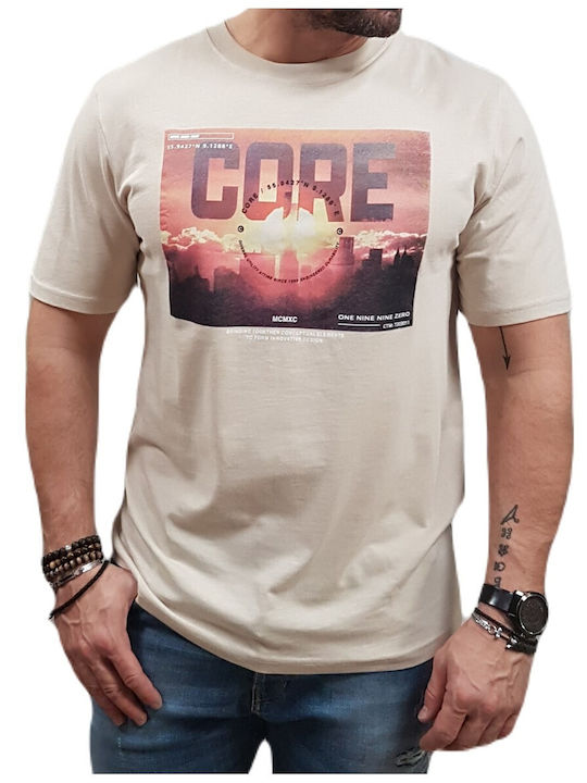 Jack & Jones Photo T-shirt Bărbătesc cu Mânecă Scurtă Raza de lună