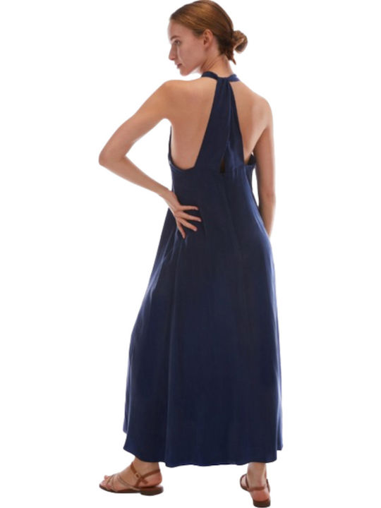 Καλοκαιρινό Midi Φόρεμα Dark Blue