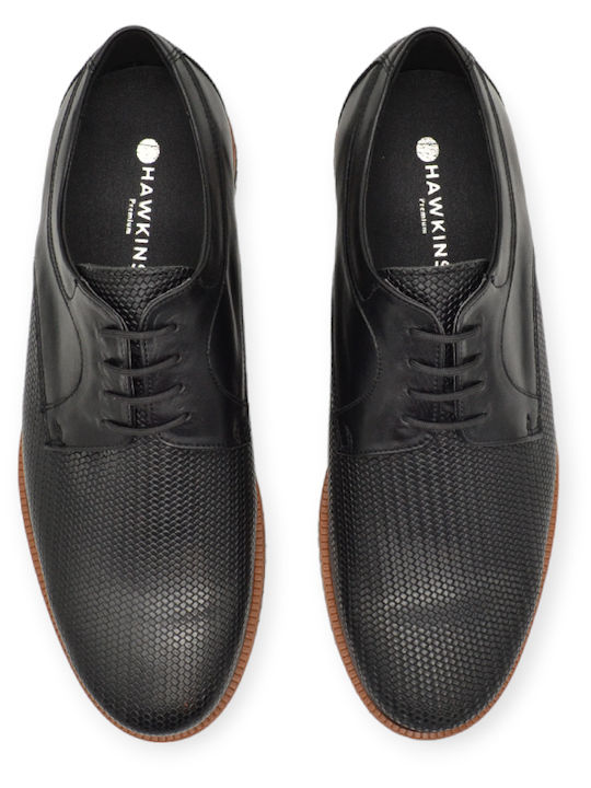 Hawkins Premium Leder Herren Oxfords Schwarz