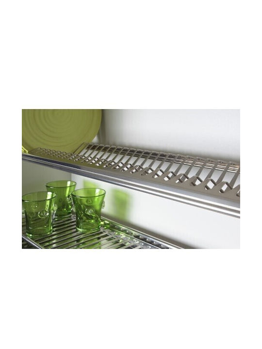 Lemi Schrank-Geschirrständer Inox 90cm Silber