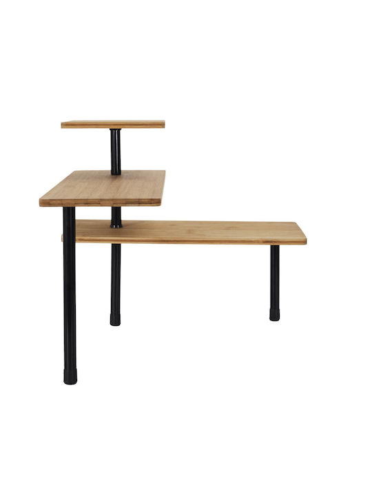 Click Tabletop Bamboo Rack 43x43x38cm Beige