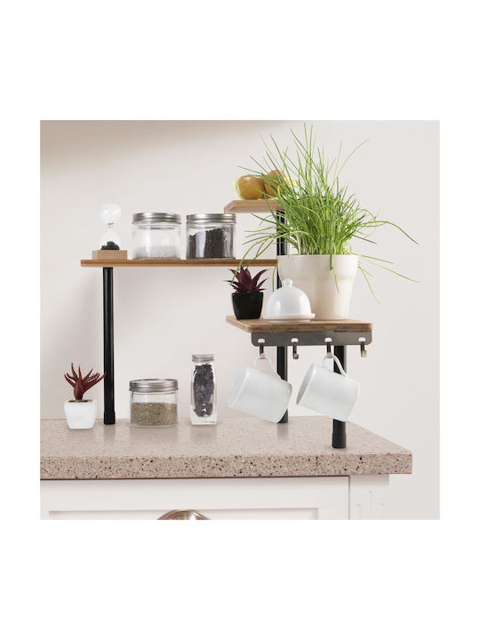Click Tabletop Bamboo Rack 43x43x38cm Beige