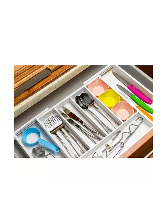 KING Hoff Drawer Cutlery Tray Opening Wooden 31x31x5cm White