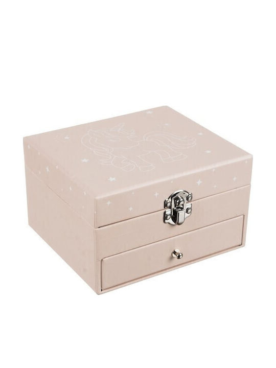 Cutie Muzicală Pentru Bijuterii Roz 15x9x13cm