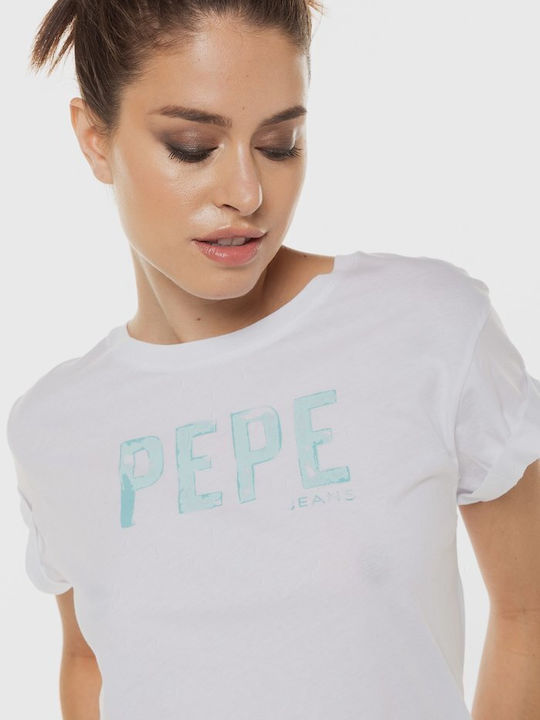 Pepe Jeans Γυναικείο T-shirt Λευκό