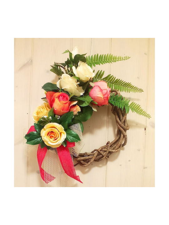 Ambalaz Decorative Wreath made of Fabric 25cm 1pcs