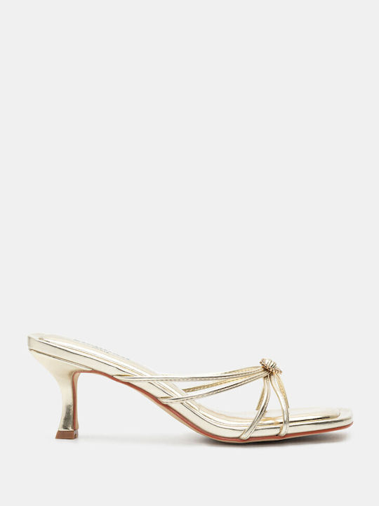 Luigi Damen Sandalen in Gold Farbe