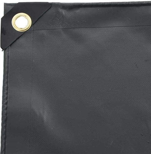 vidaXL Waterproof Tarpaulin 650gr/m² 4.5x2.5m. Heavy Duty Gray