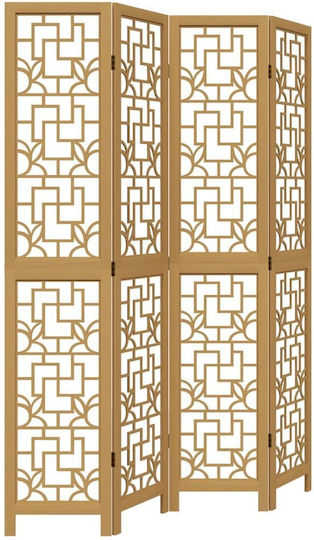 vidaXL Διακοσμητικό Παραβάν Ξύλινο με 4 Φύλλα 140x200cm