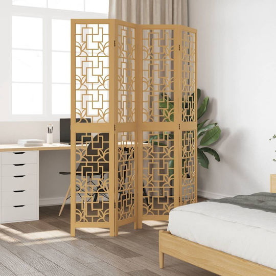 vidaXL Διακοσμητικό Παραβάν Ξύλινο με 4 Φύλλα 140x200cm