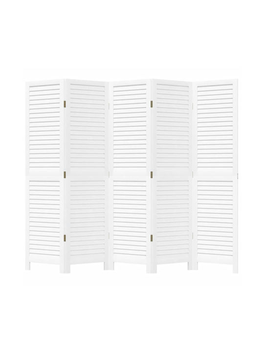 vidaXL Decorative Room Divider Wooden with 5 Panels 175x160cm
