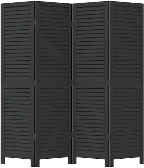 vidaXL Dekorativer Raumteiler Hölzernes mit 4 Paneelen 140x160cm