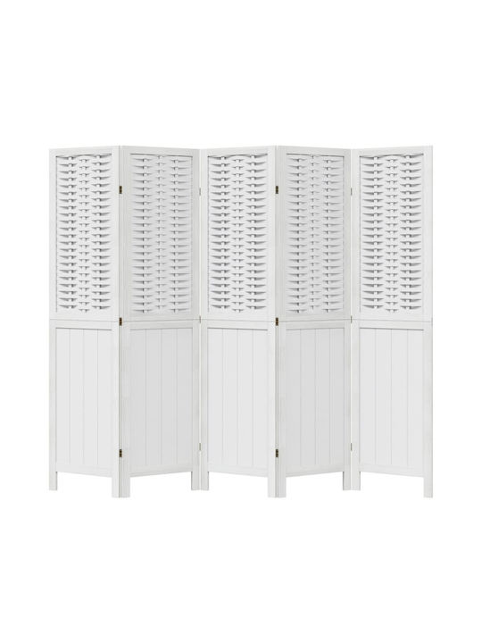 vidaXL Декоративен Параван Дървен с 5 Панела 175x160см