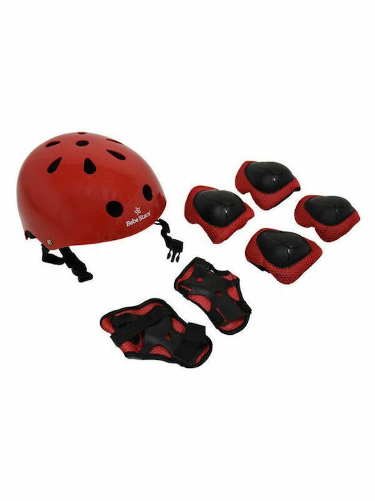 Bebe Stars Children's Protective Gear Set for Rollers Red