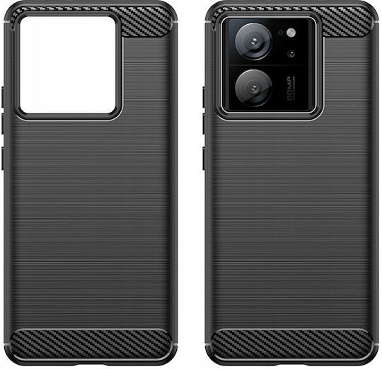 Spacecase Carbon Back Cover Silicone Black (Xiaomi 13T / 13T Pro)
