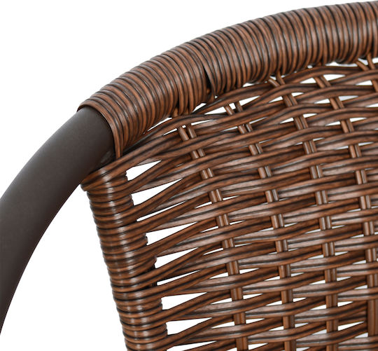 Garten- und Outdoor-Möbelsets Typsatz Speisesaal 3 Stücke Braun