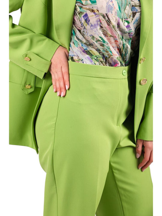 Pantaloni de damă Vagias 496-10 Verde Varză verde