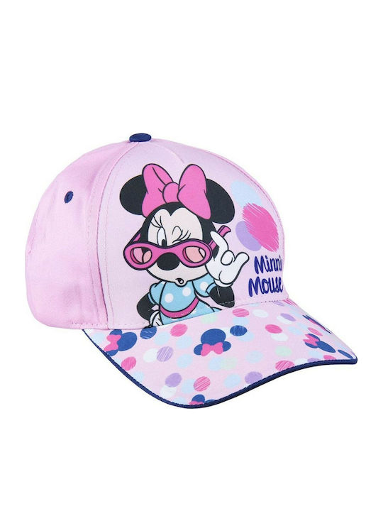 Minnie Mouse Kinderhut Jockey Stoff Rosa