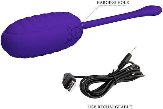 Pretty Love Kirk Rechargeable Vibrating Egg Purple